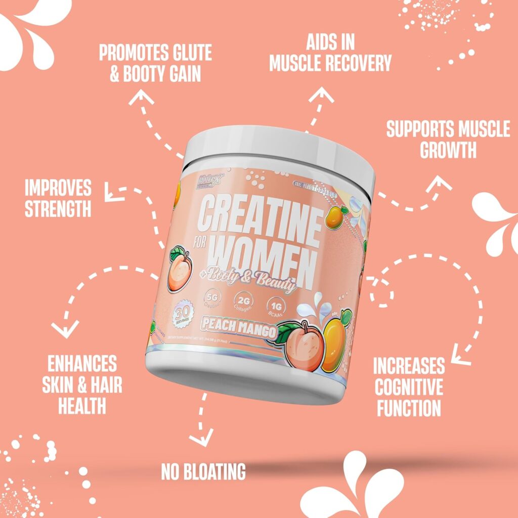 Nutrex Creatina para Mujeres, Sabor Melocotón y Mango, 30 Porciones, foto 1