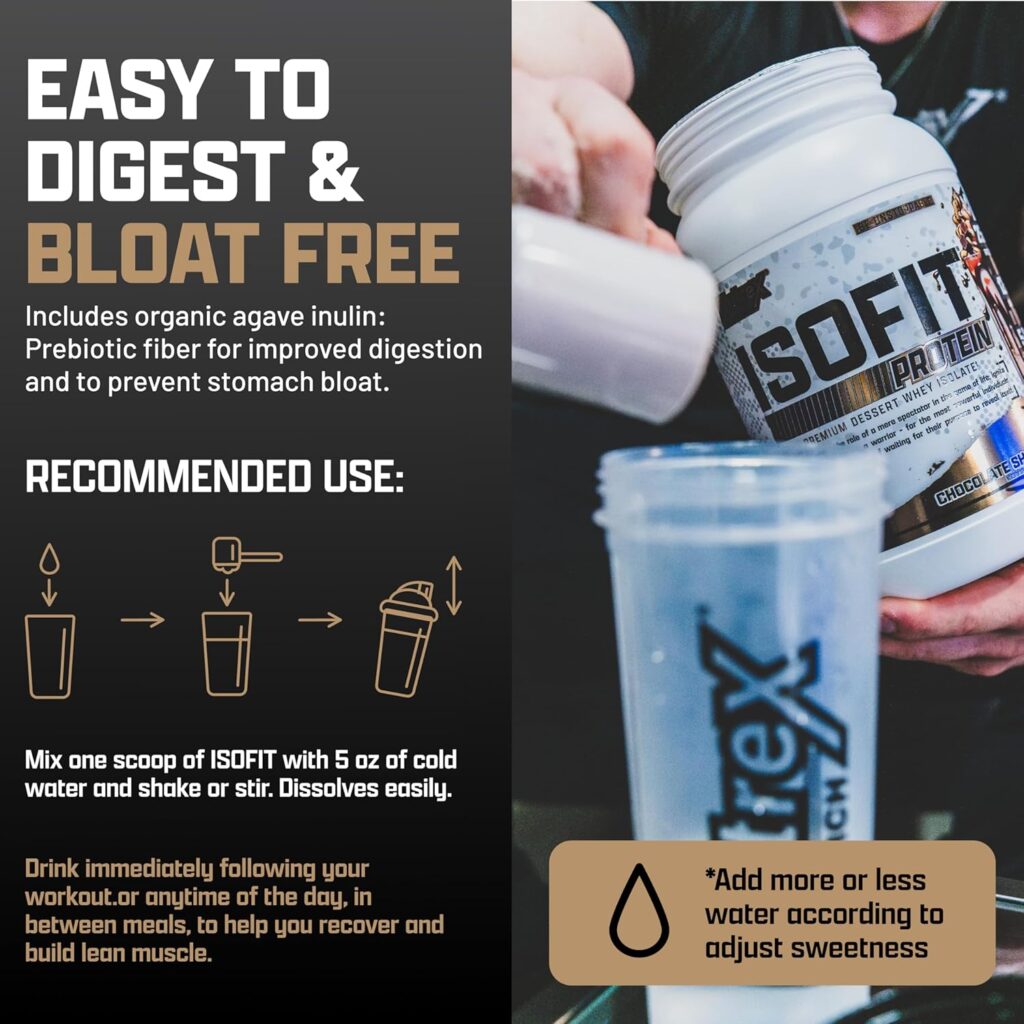 Nutrex IsoFit Whey Protein, Batido de Chocolate, 5 lb - 70 porciones, foto 2