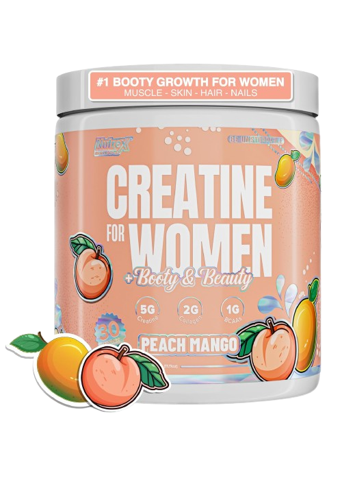 Nutrex Creatina para Mujeres, Sabor Melocotón y Mango, 30 Porciones