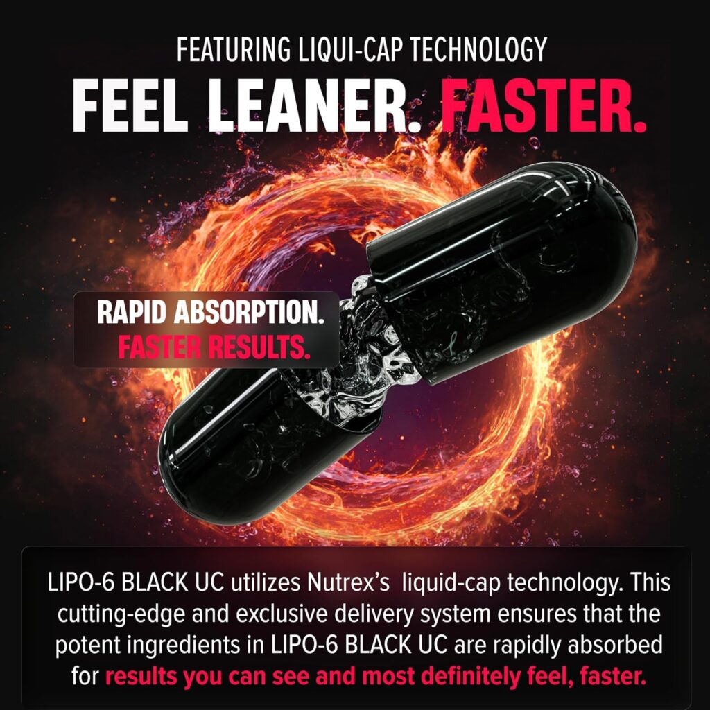 Nutrex Lipo-6 Black Ultra, Quemador de Grasa, 60 Cápsulas, foto 1